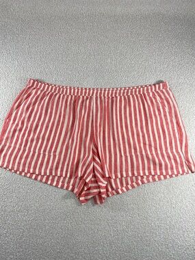 Universal Thread Red & White Striped Pajama Shorts 4X summer spring beach vibes